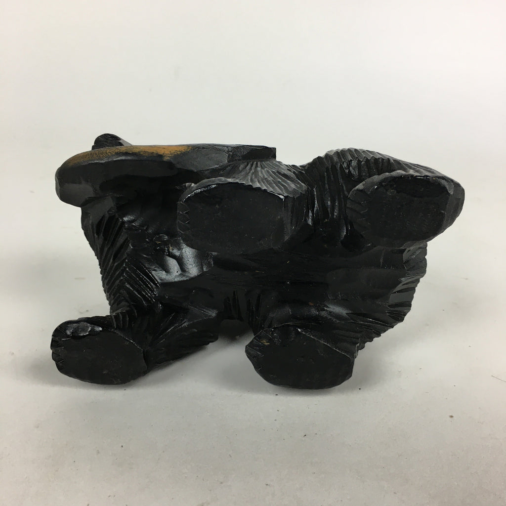 Japanese Wood Carving Figurine Vtg Ainu Bear Wood Ornament Brown AB92