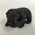 Japanese Wood Carving Figurine Vtg Ainu Bear Wood Ornament Brown AB92