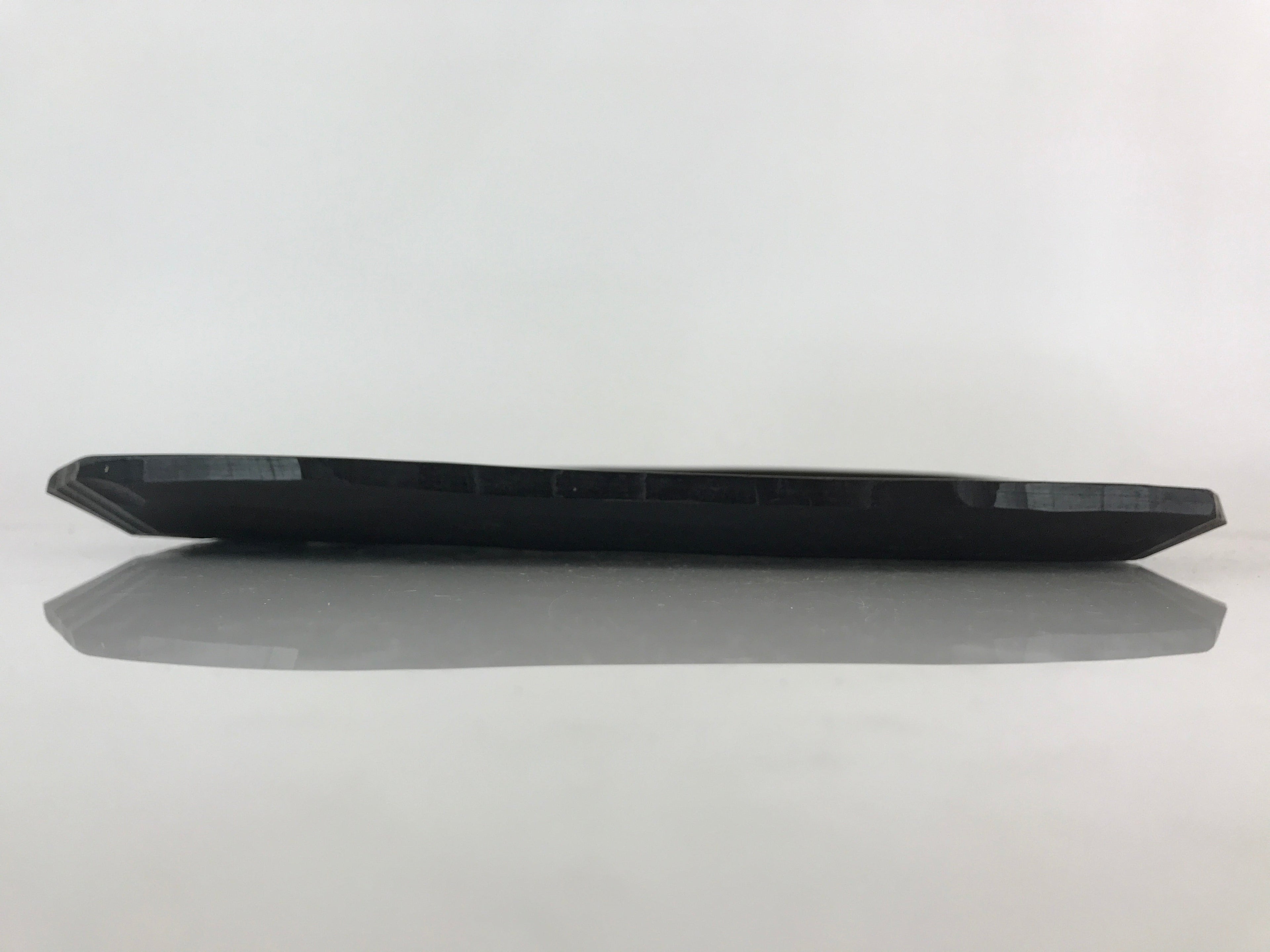 Japanese Wood Carving Nikko-Bori Tray Obon Vtg Wood Black UR816
