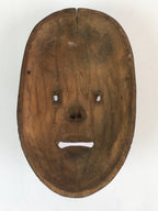 Japanese Wood Carving Noh Mask Kagura Face Vtg Kyogen Bugaku Gigaku OM31