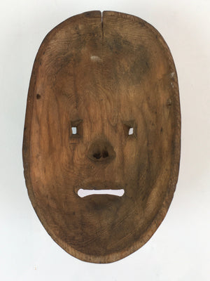 Japanese Wood Carving Noh Mask Kagura Face Vtg Kyogen Bugaku Gigaku OM31