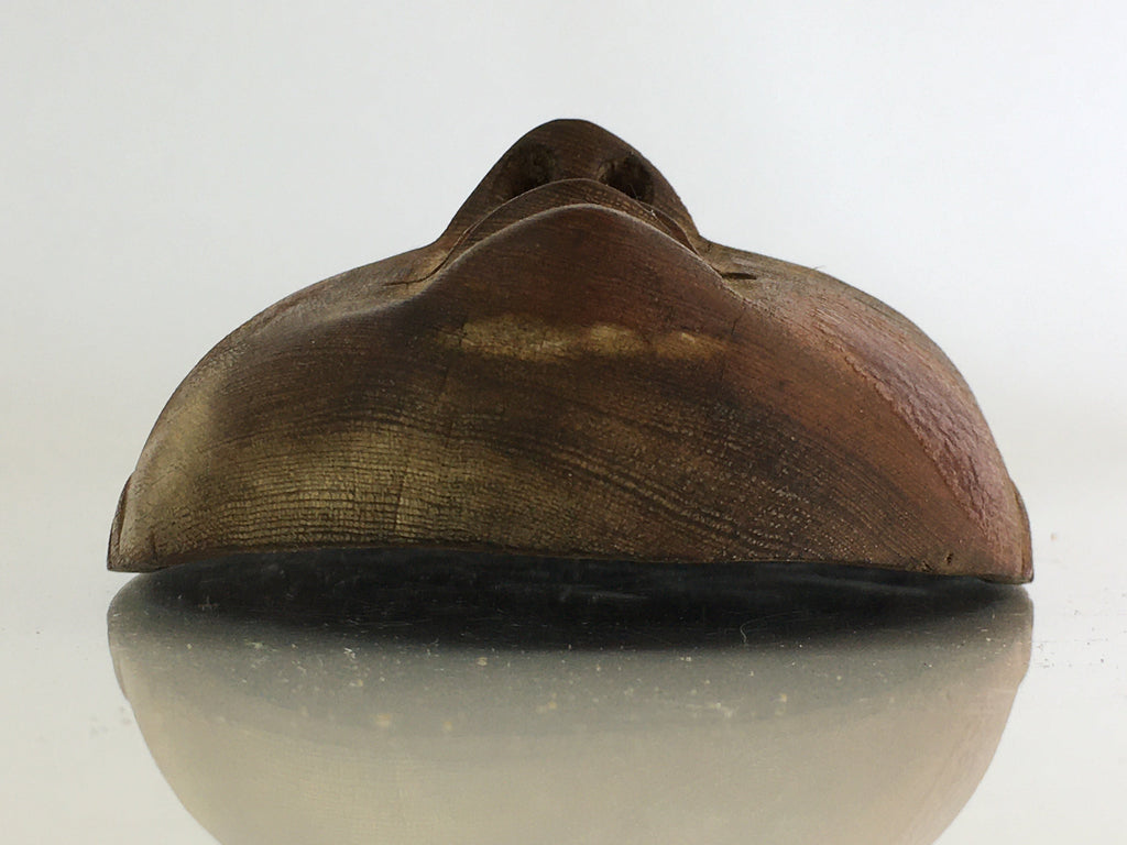 Japanese Wood Carving Noh Mask Kagura Face Vtg Kyogen Bugaku Gigaku OM31