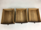 Japanese Wood Carving Sewing Box Vtg Brown Haribako Chest Tansu 3 Drawers T293