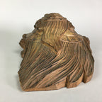 Japanese Wood Carving Vtg Turtle Brown Statue Figurine Lucky Charm BD623
