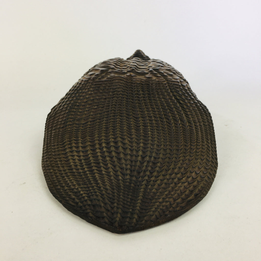 Japanese Wood Carving Vtg Turtle Brown Statue Figurine Lucky Charm Kame BD674