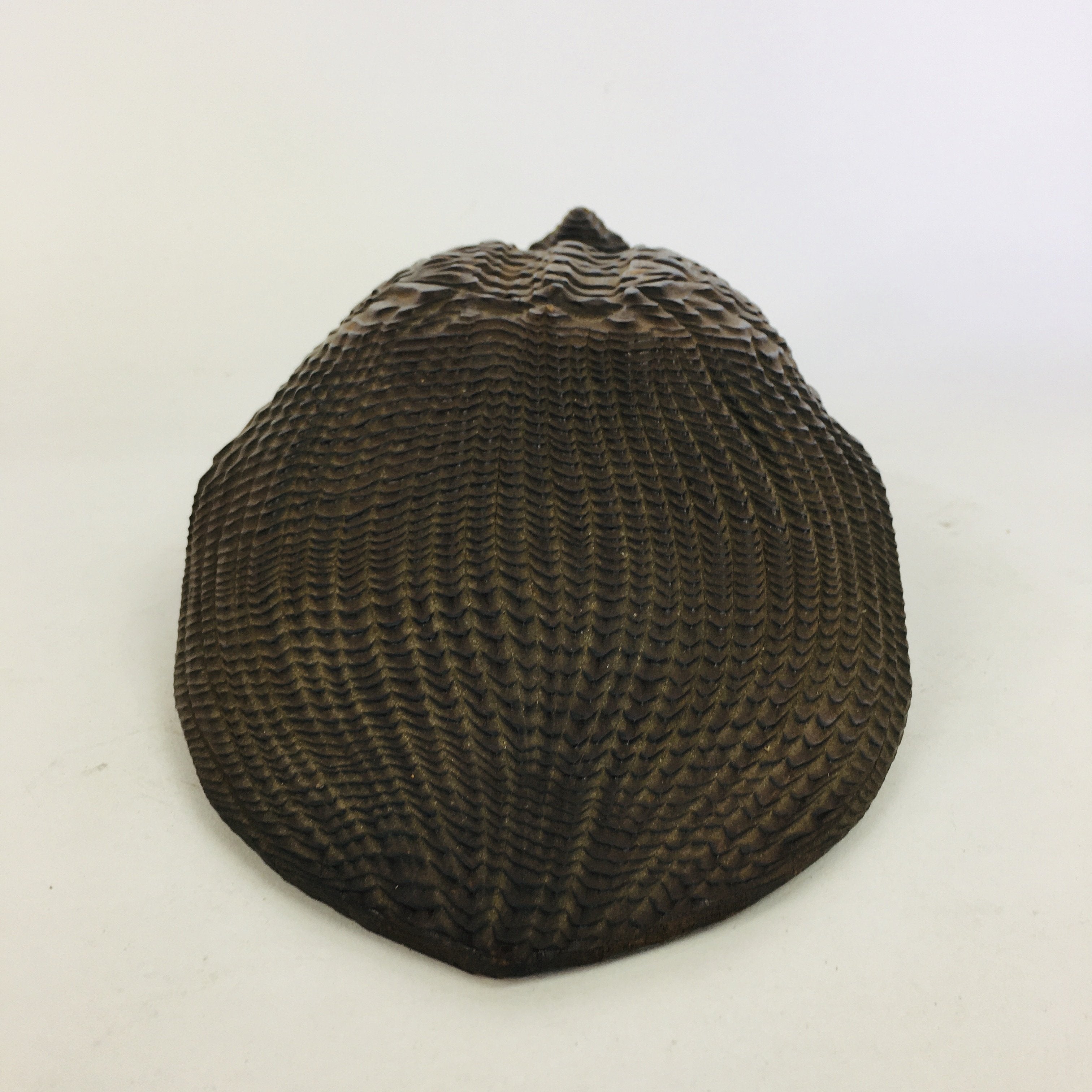Japanese Wood Carving Vtg Turtle Brown Statue Figurine Lucky Charm Kame BD674