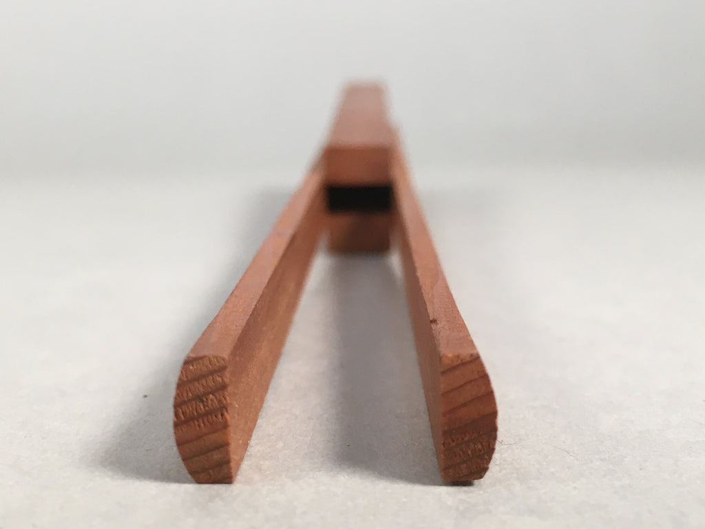 Japanese Wood Chopsticks 1 Pair Vtg Hashi Holder Tableware Brown JK113