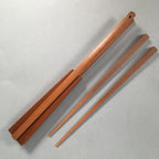 Japanese Wood Chopsticks 1 Pair Vtg Hashi Holder Tableware Brown JK113