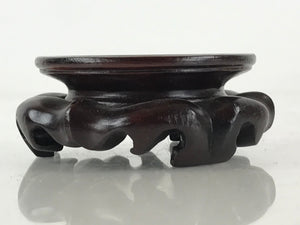 Japanese Wood Display Base Decorative Stand Vtg Figurine Vase Offerings UR834