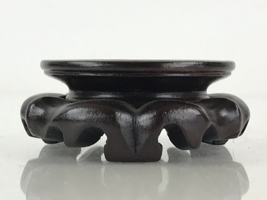 Japanese Wood Display Base Decorative Stand Vtg Figurine Vase Offerings UR834