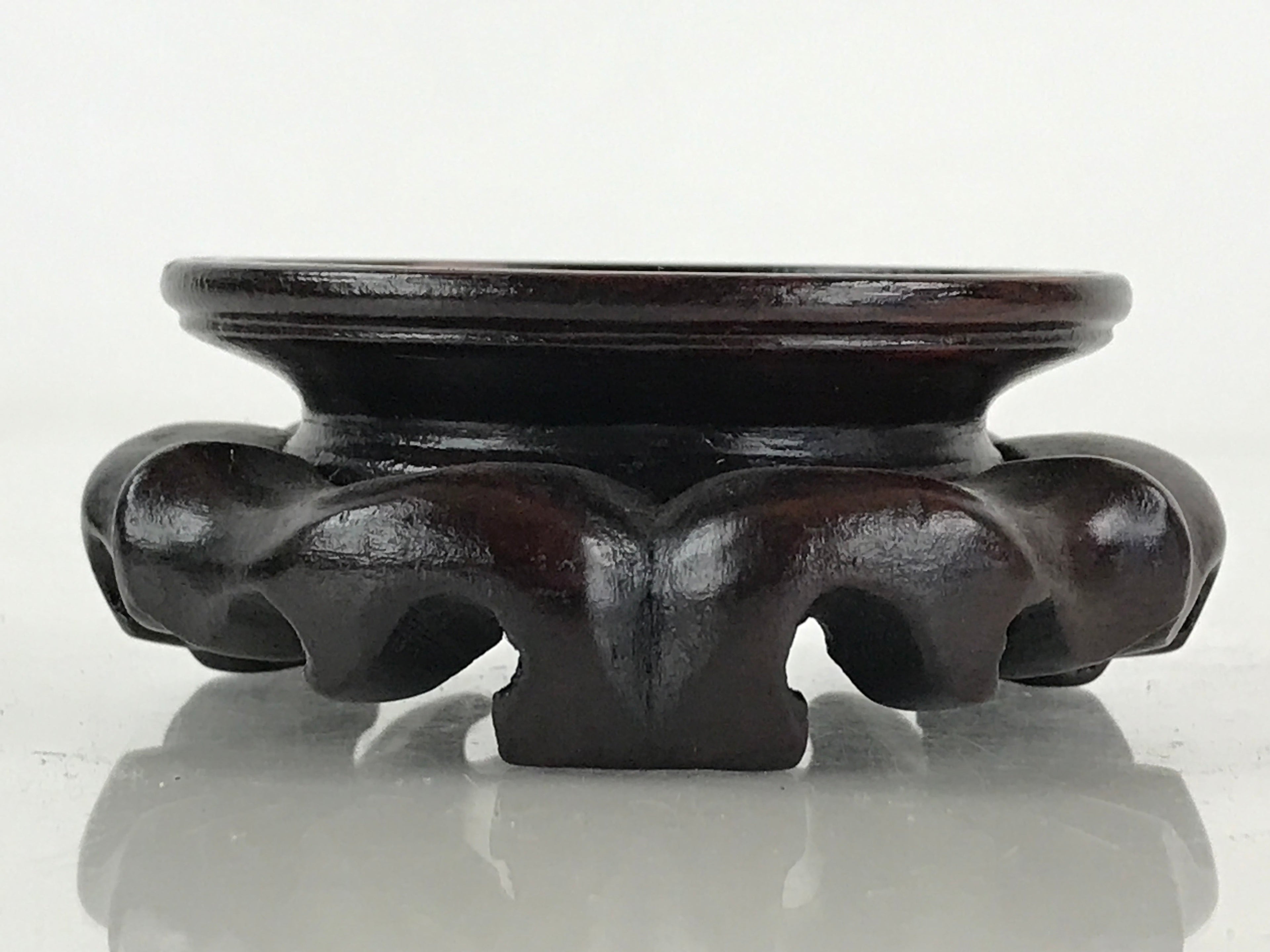 Japanese Wood Display Base Decorative Stand Vtg Figurine Vase Offerings UR834