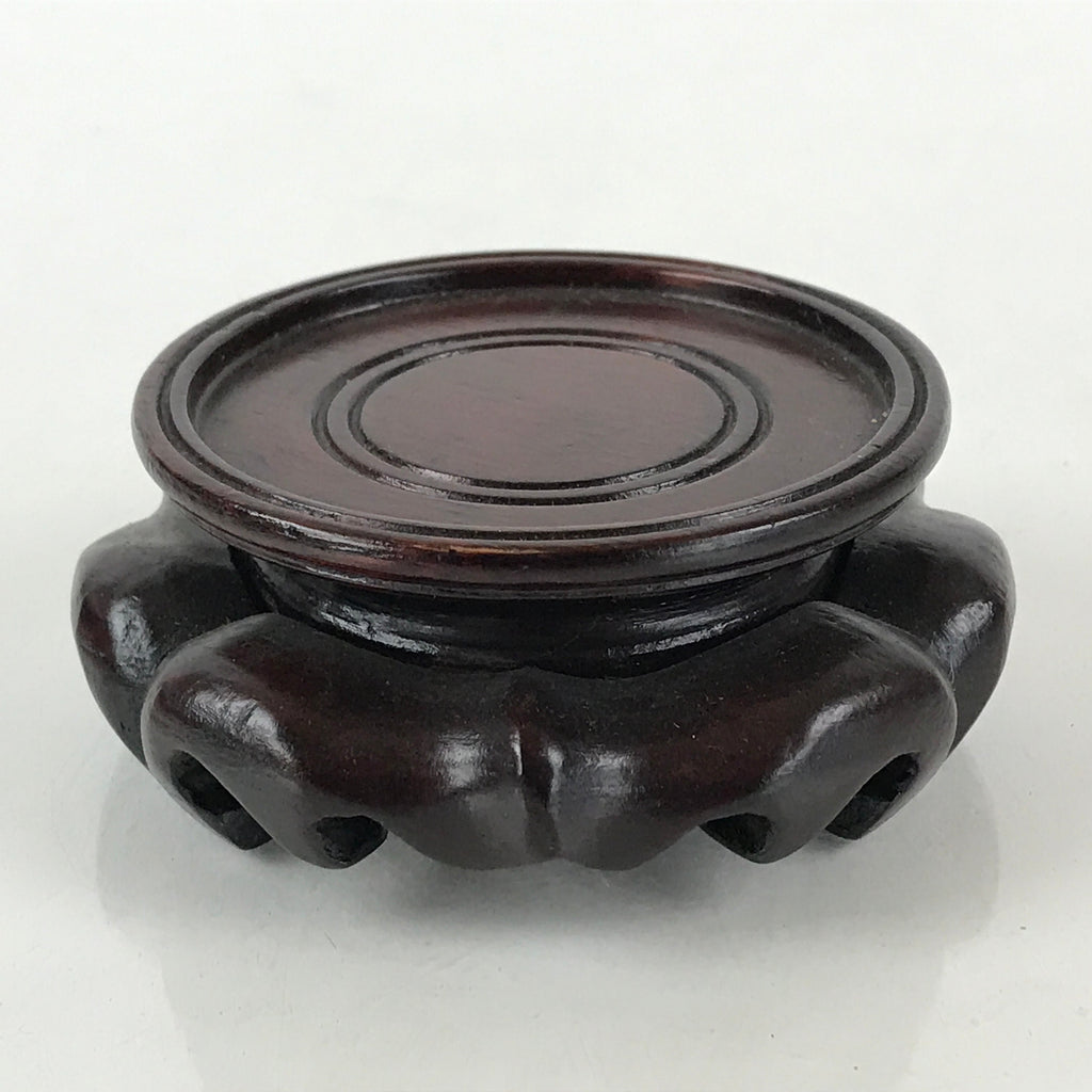 Japanese Wood Display Base Decorative Stand Vtg Figurine Vase Offerings UR834