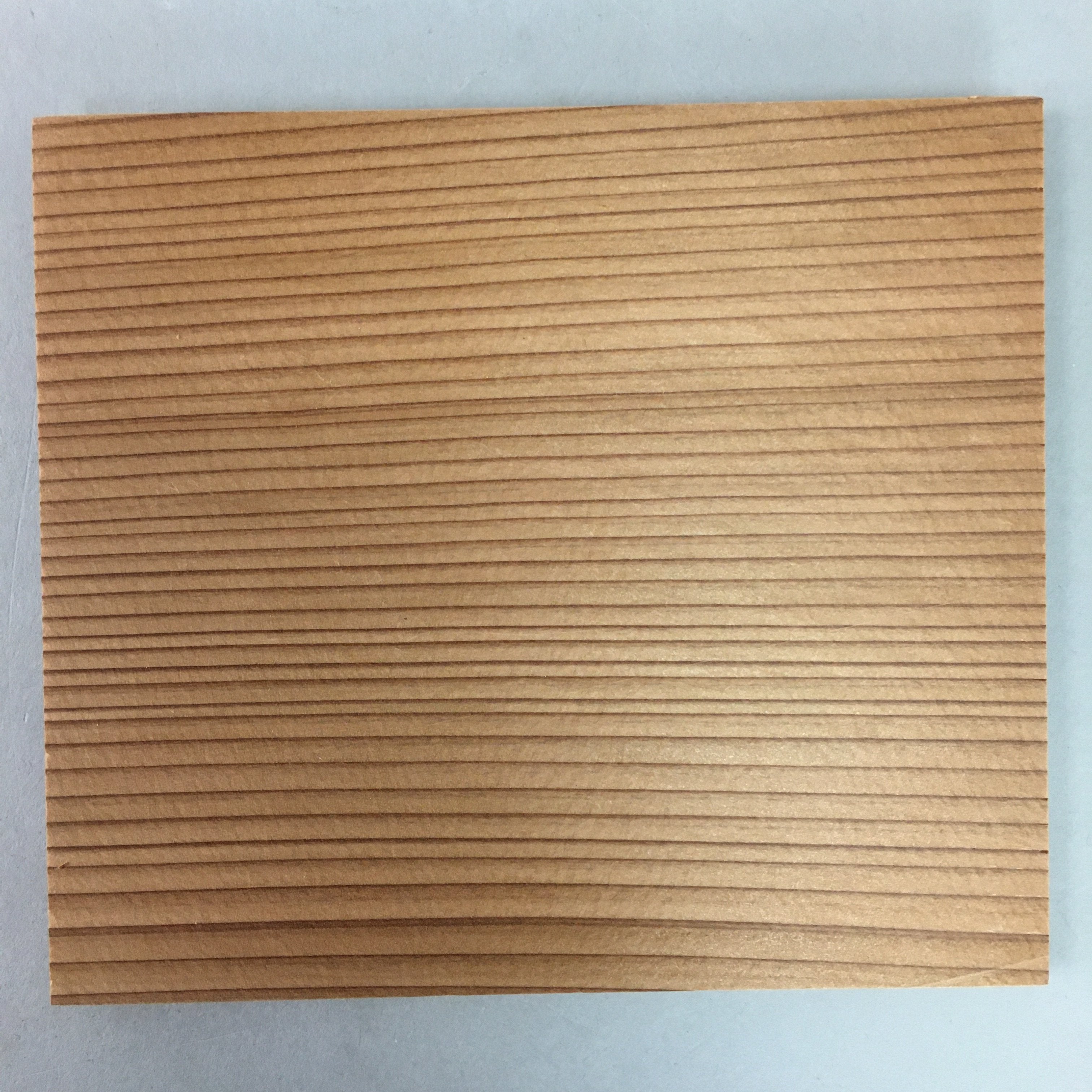 Japanese Wood Drink Coaster Plate 4pc Set Vtg Saucer Chataku Grain PX377