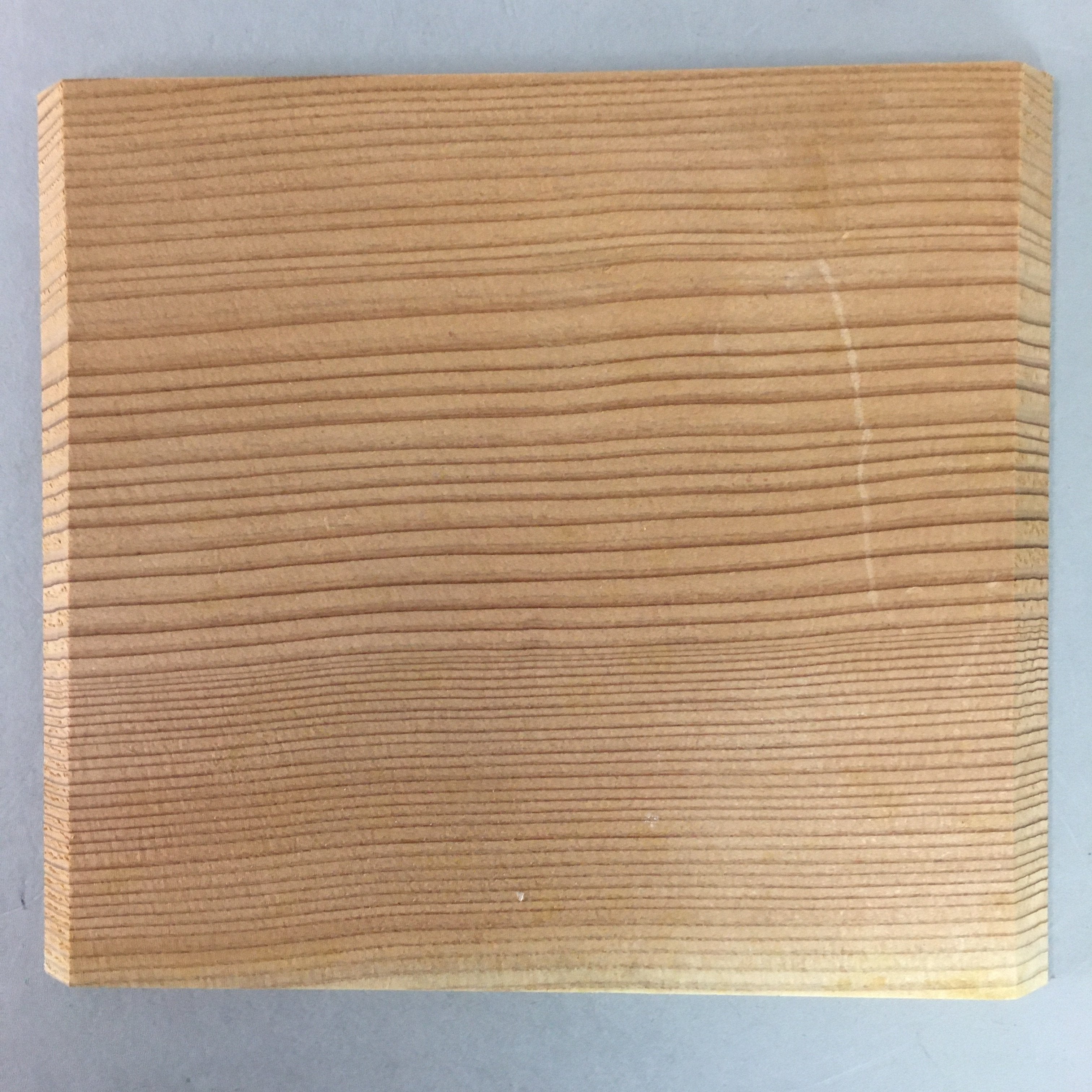Japanese Wood Drink Coaster Plate 4pc Set Vtg Saucer Chataku Grain PX377