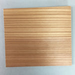 Japanese Wood Drink Coaster Plate 4pc Set Vtg Saucer Chataku Grain PX377