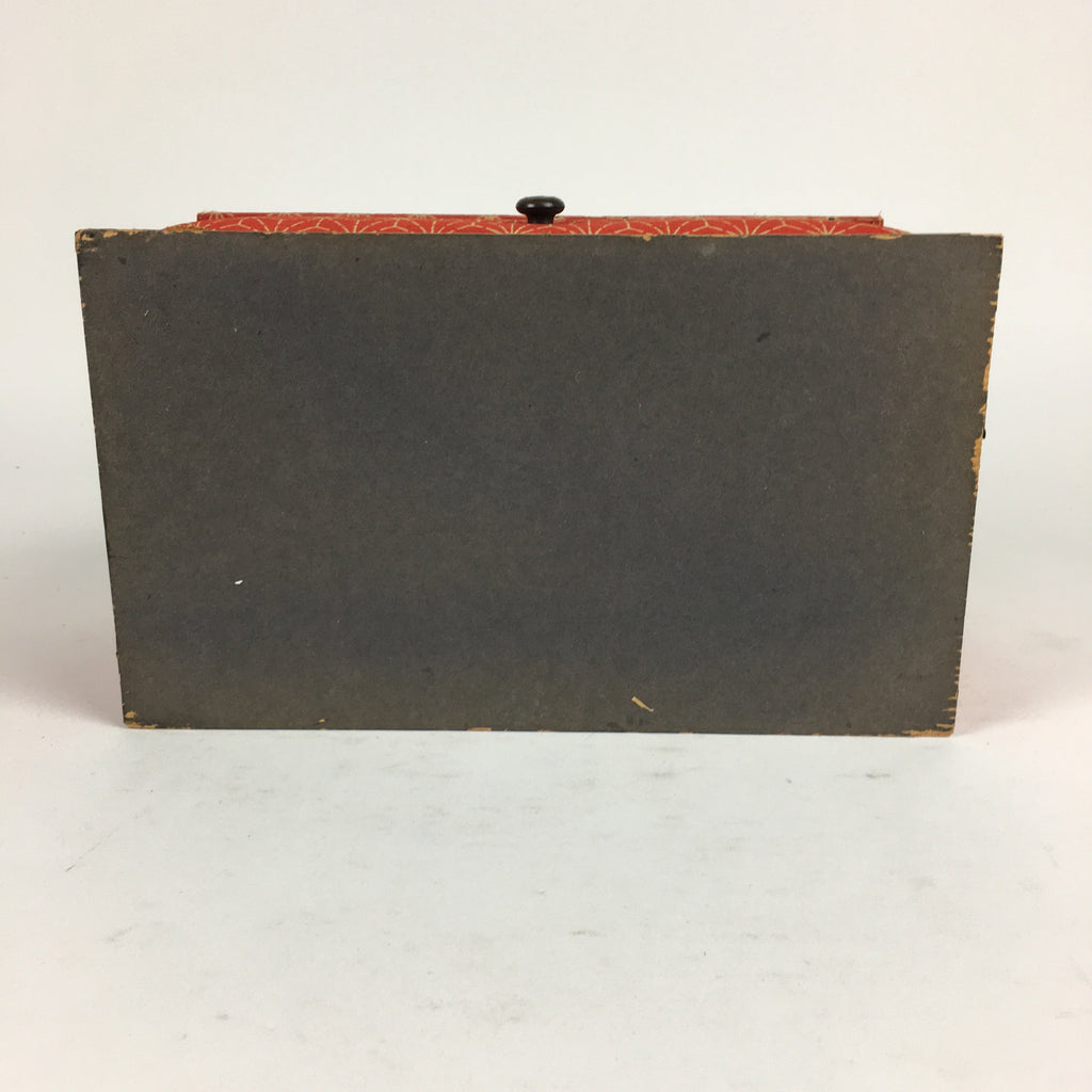 Japanese Wood Fabric Sewing Box Vtg Haribako Chest Tansu 2Drawers T291
