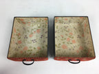 Japanese Wood Fabric Sewing Box Vtg Haribako Chest Tansu 2Drawers T291