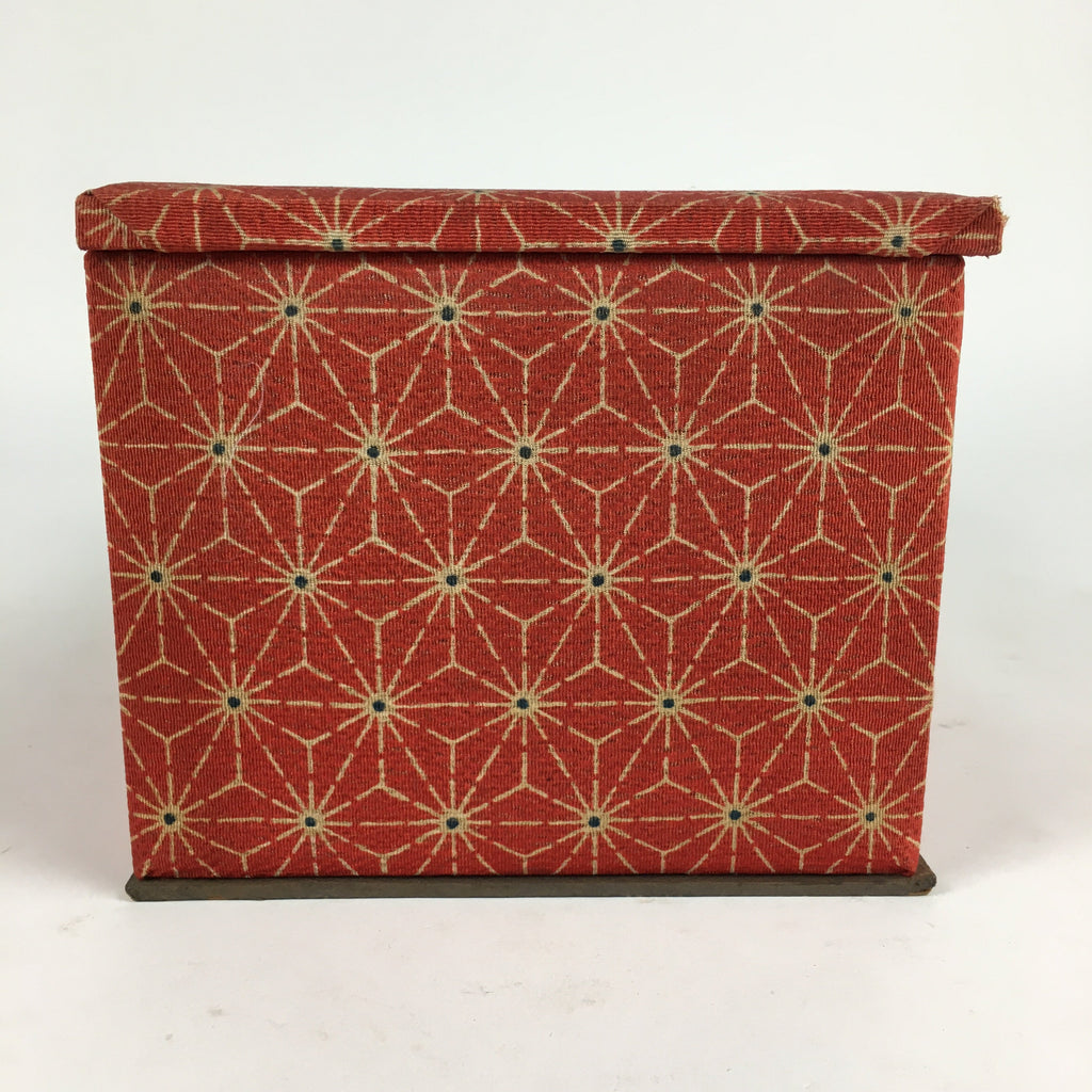 Japanese Wood Fabric Sewing Box Vtg Haribako Chest Tansu 2Drawers T291