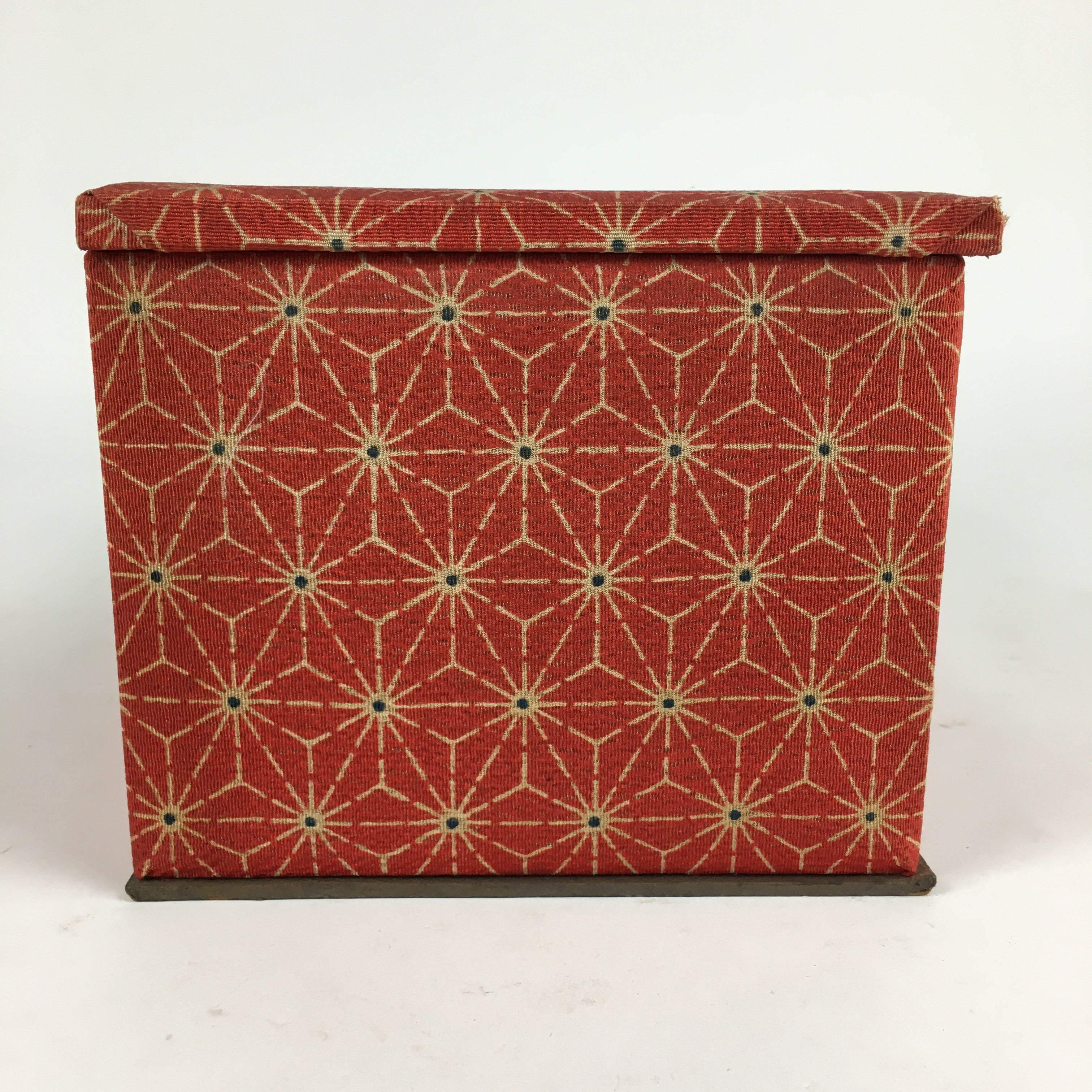 Japanese Wood Fabric Sewing Box Vtg Haribako Chest Tansu 2Drawers T291
