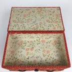 Japanese Wood Fabric Sewing Box Vtg Haribako Chest Tansu 2Drawers T291