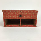 Japanese Wood Fabric Sewing Box Vtg Haribako Chest Tansu 2Drawers T291