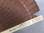 Japanese Wood Folding Scented Hand Fan Vtg Sensu Openwork 4D443