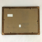 Japanese Wood Framed Landscape Painting Vtg Pine Tree Houses FL59