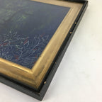 Japanese Wood Framed Painting Vtg Gigeiten God Face Hitoshi Kobayashi FL56