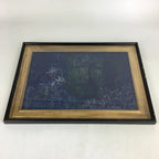 Japanese Wood Framed Painting Vtg Gigeiten God Face Hitoshi Kobayashi FL56