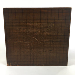Japanese Wood Go Board Table Game Vtg Goban Leg Heso Igo 19X19 Grid GB48