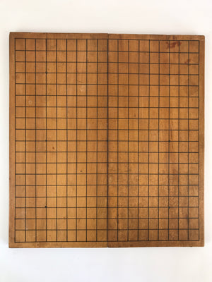 Japanese Wood Go Board Vtg Portable Game Goban Igo 19X19 Grid GB74