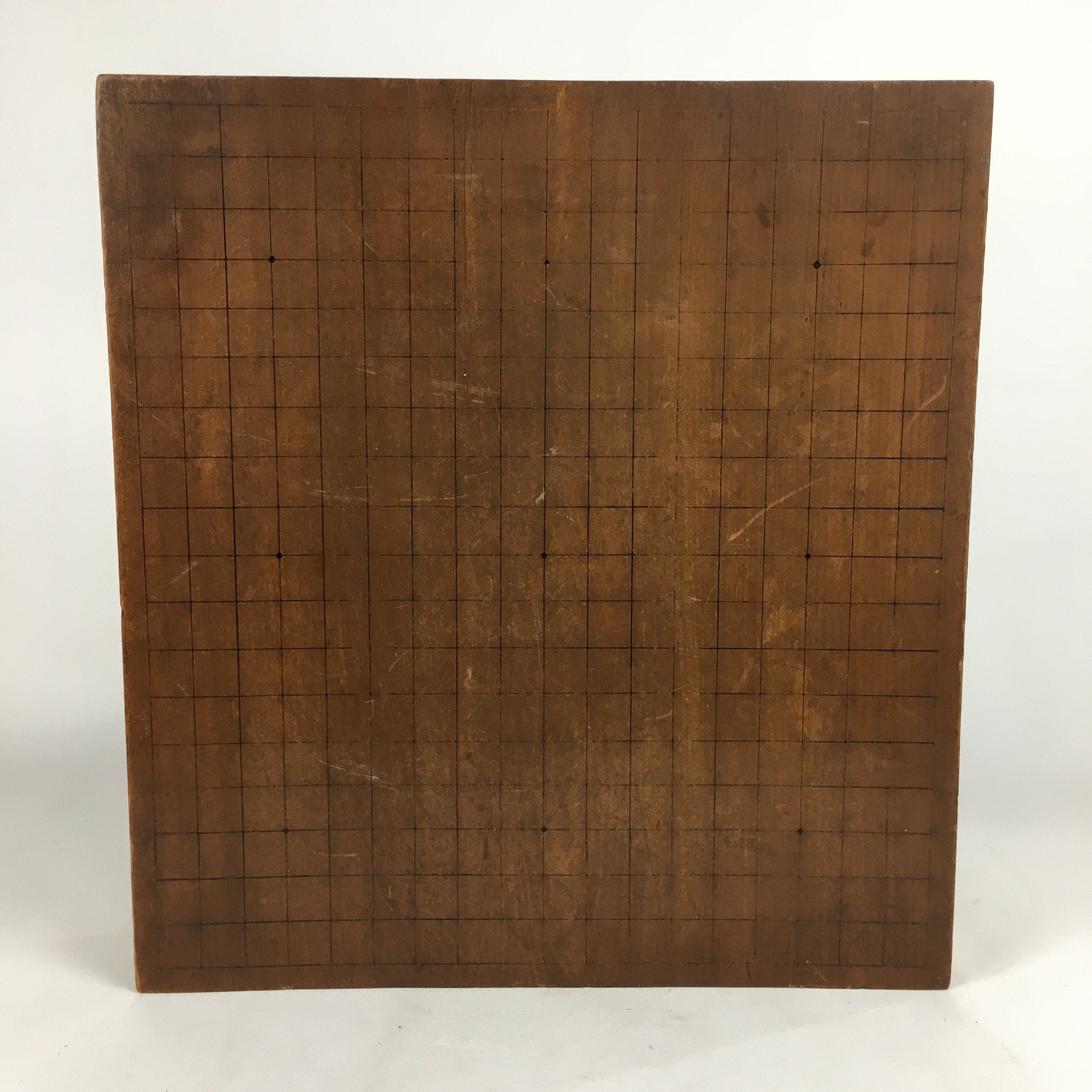 Japanese Wood Go Board Vtg Table Game Goban Leg Heso Igo 19X19 Grid GB49