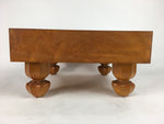 Japanese Wood Go Board Vtg Table Game Goban Leg Heso Igo 19X19 Grid GB50