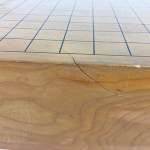Japanese Wood Go Board Vtg Table Game Goban Leg Heso Igo 19X19 Grid GB50