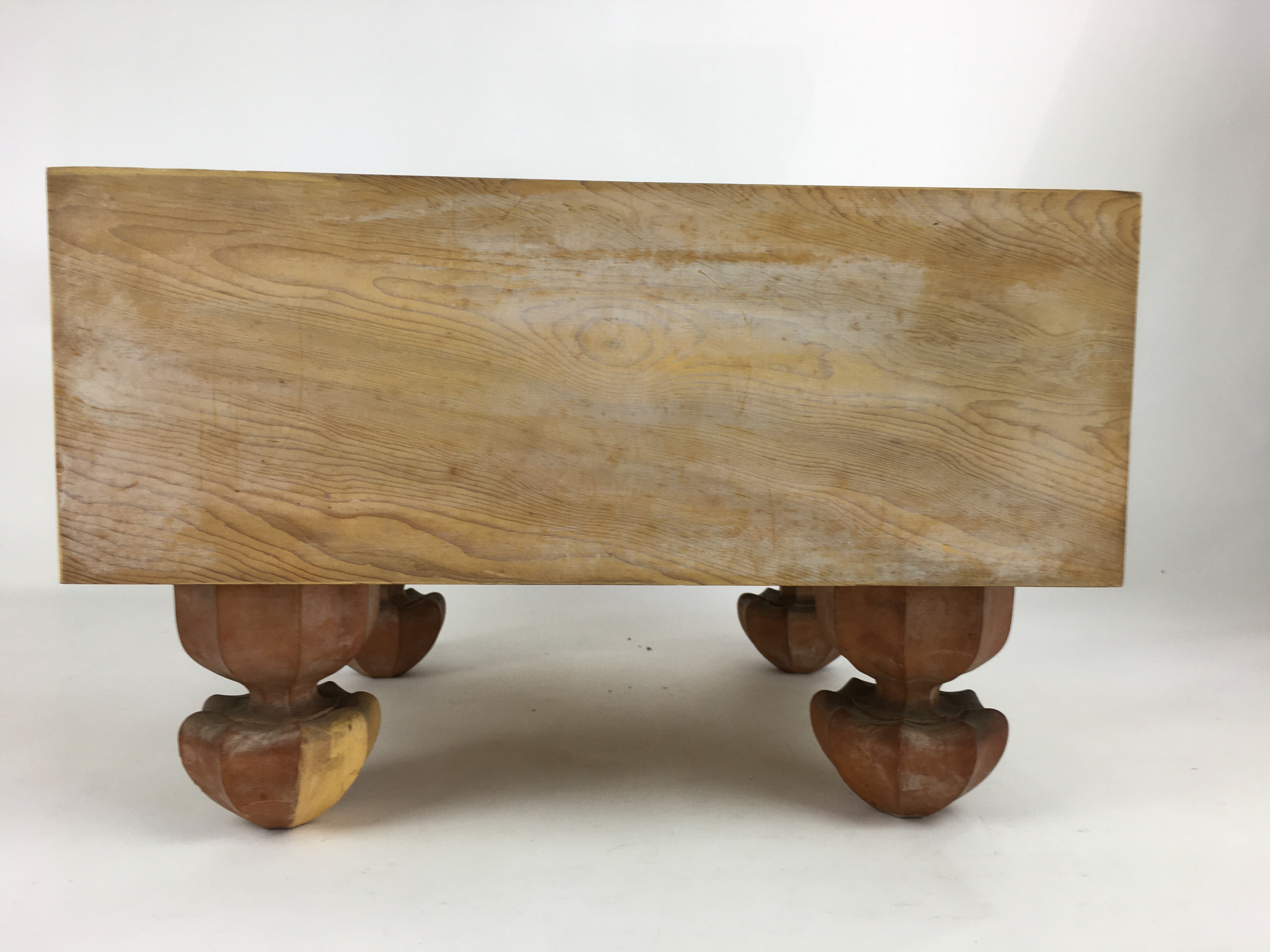 Japanese Wood Go Board Vtg Table Game Goban Leg Heso Igo 19X19 Grid GB57