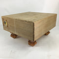Japanese Wood Go Board Vtg Table Game Goban Leg Heso Igo 19X19 Grid GB57