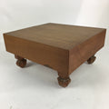 Japanese Wood Go Board Vtg Table Game Goban Leg Heso Igo 19X19 Grid GB59