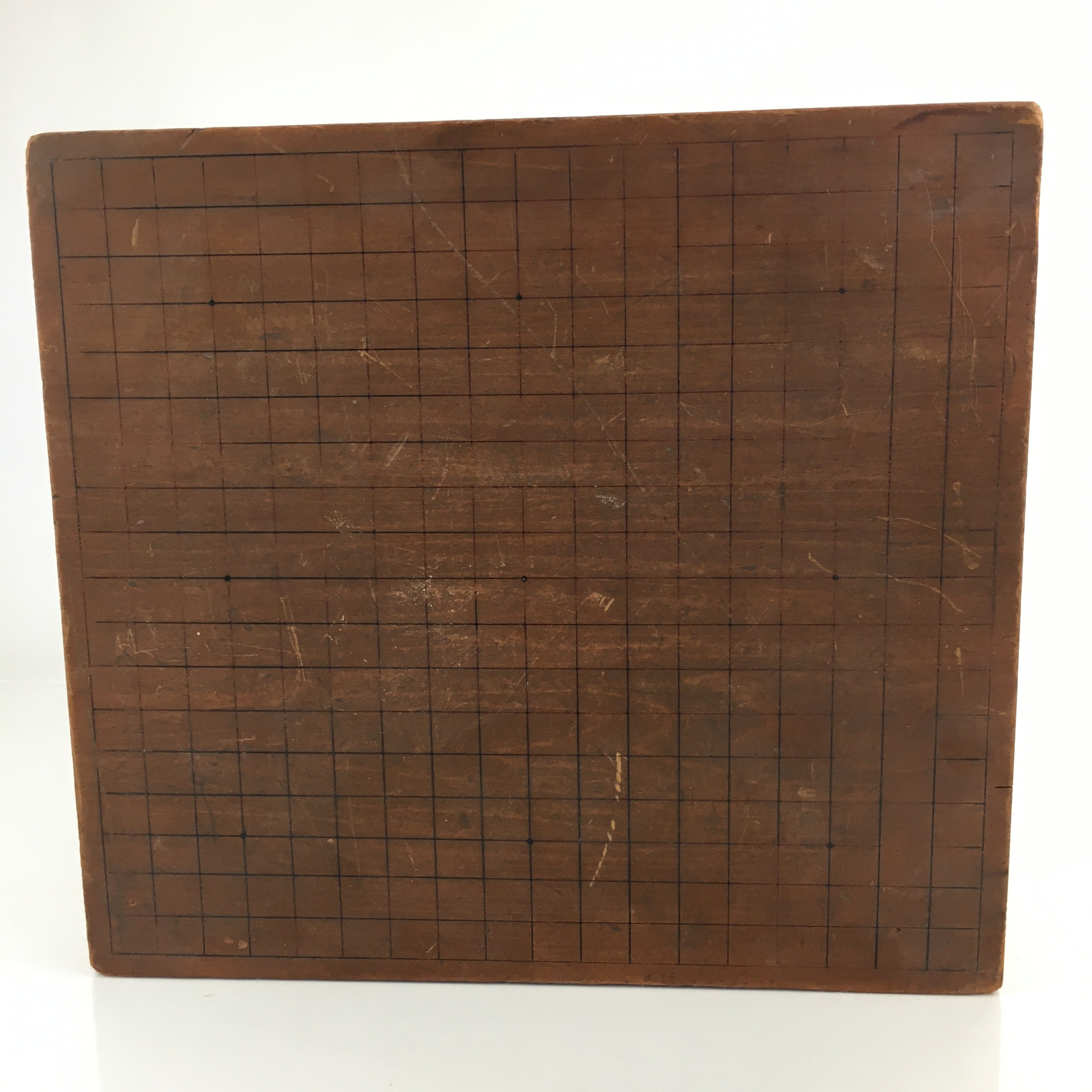 Japanese Wood Go Board Vtg Table Game Goban Leg Heso Igo 19X19 Grid GB63