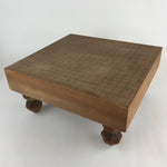 Japanese Wood Go Board Vtg Table Game Goban Leg Heso Igo 19X19 Grid GB79