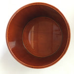 Japanese Wood Lacquer Cooked Rice Container Shunkei Nuri Vtg Ohitsu UR480