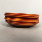 Japanese Wood Lacquer Drink Saucer 5pc Set Shunkei-Nuri Chataku Coaster PX485
