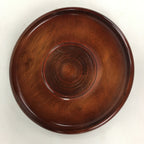 Japanese Wood Lacquer Drink Saucer 5pc Set Vtg Chataku Coaster Brown UR534