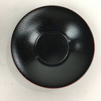 Japanese Wood Lacquer Drink Saucer 5pc Set Vtg Chataku Coaster Red Black UR535