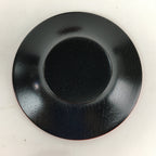 Japanese Wood Lacquer Drink Saucer 5pc Set Vtg Chataku Coaster Red Black UR535