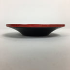 Japanese Wood Lacquer Drink Saucer 5pc Set Vtg Chataku Coaster Red Black UR535