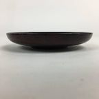 Japanese Wood Lacquer Drink Saucer 5pc Set Vtg Chataku Coaster Reddish-brown UR5