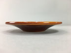 Japanese Wood Lacquer Drink Saucer Shunkei-Nuri Vtg Chataku Coaster Brown UR317