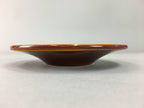 Japanese Wood Lacquer Drink Saucer Shunkei-Nuri Vtg Chataku Coaster Brown UR317