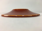 Japanese Wood Lacquer Drink Saucer Shunkei-Nuri Vtg Chataku Coaster Brown UR317