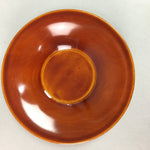 Japanese Wood Lacquer Drink Saucer Shunkei-Nuri Vtg Chataku Coaster Brown UR318